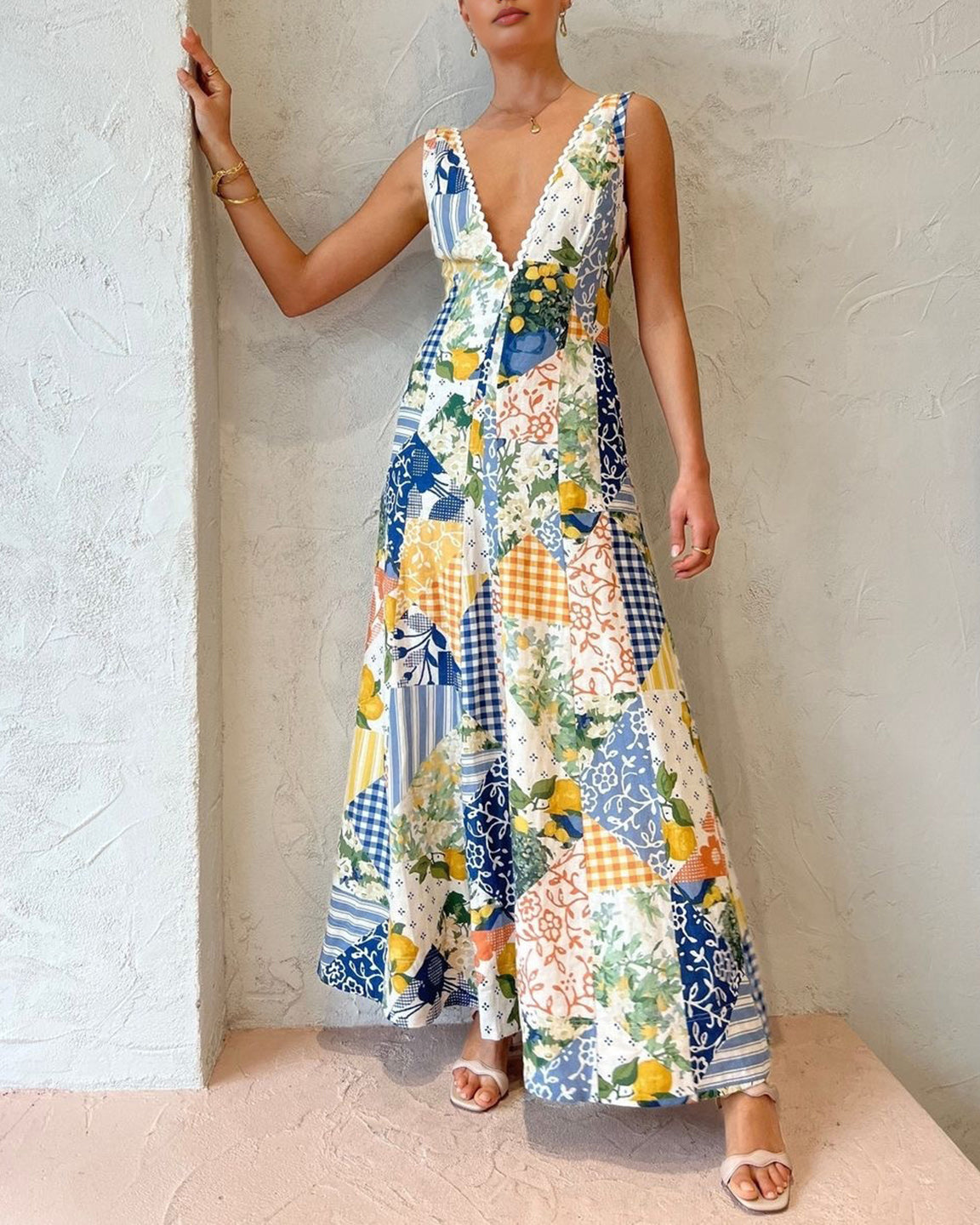 Sunshine Lemon Maxi Dress