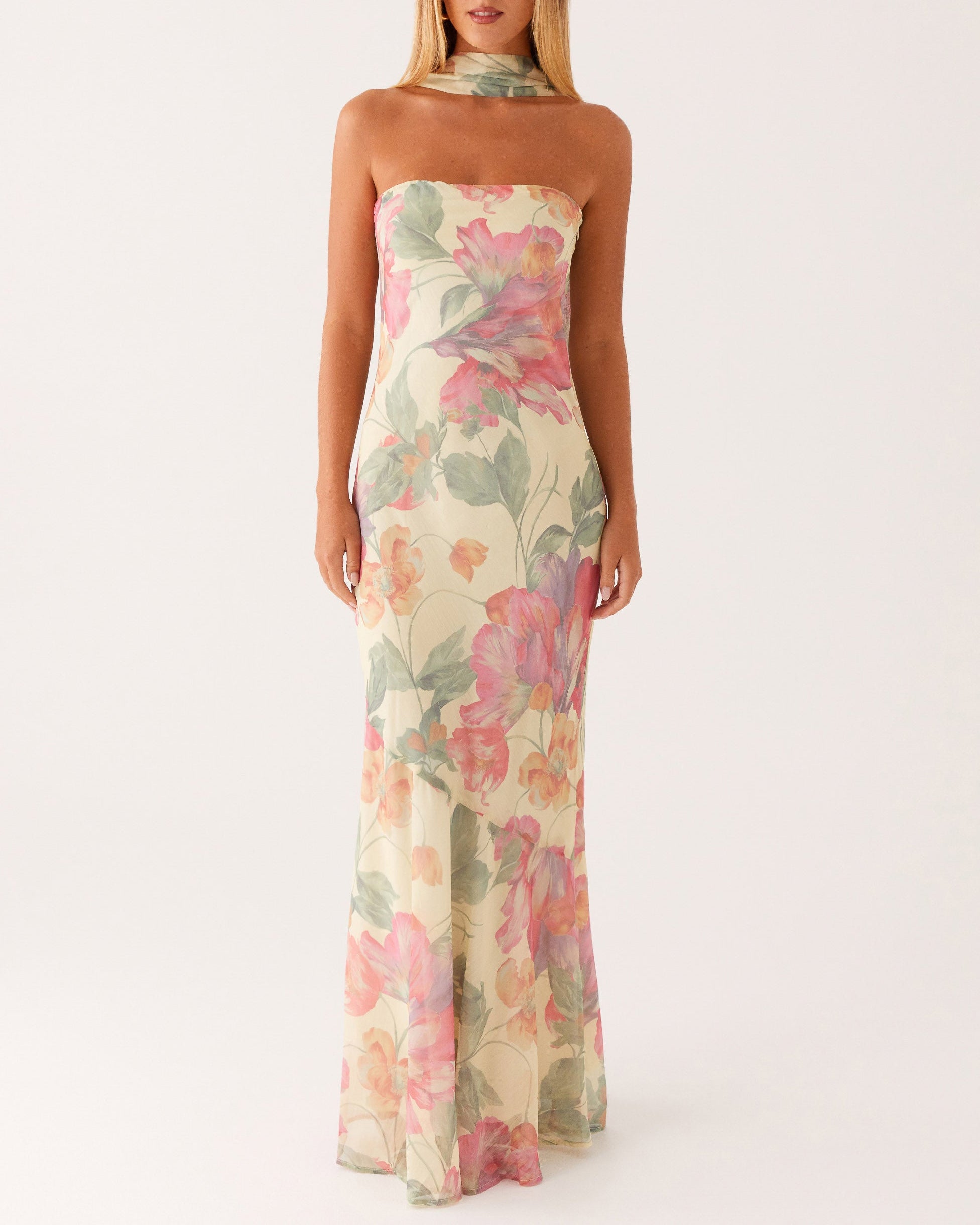 Romantic Peony Maxi Dress