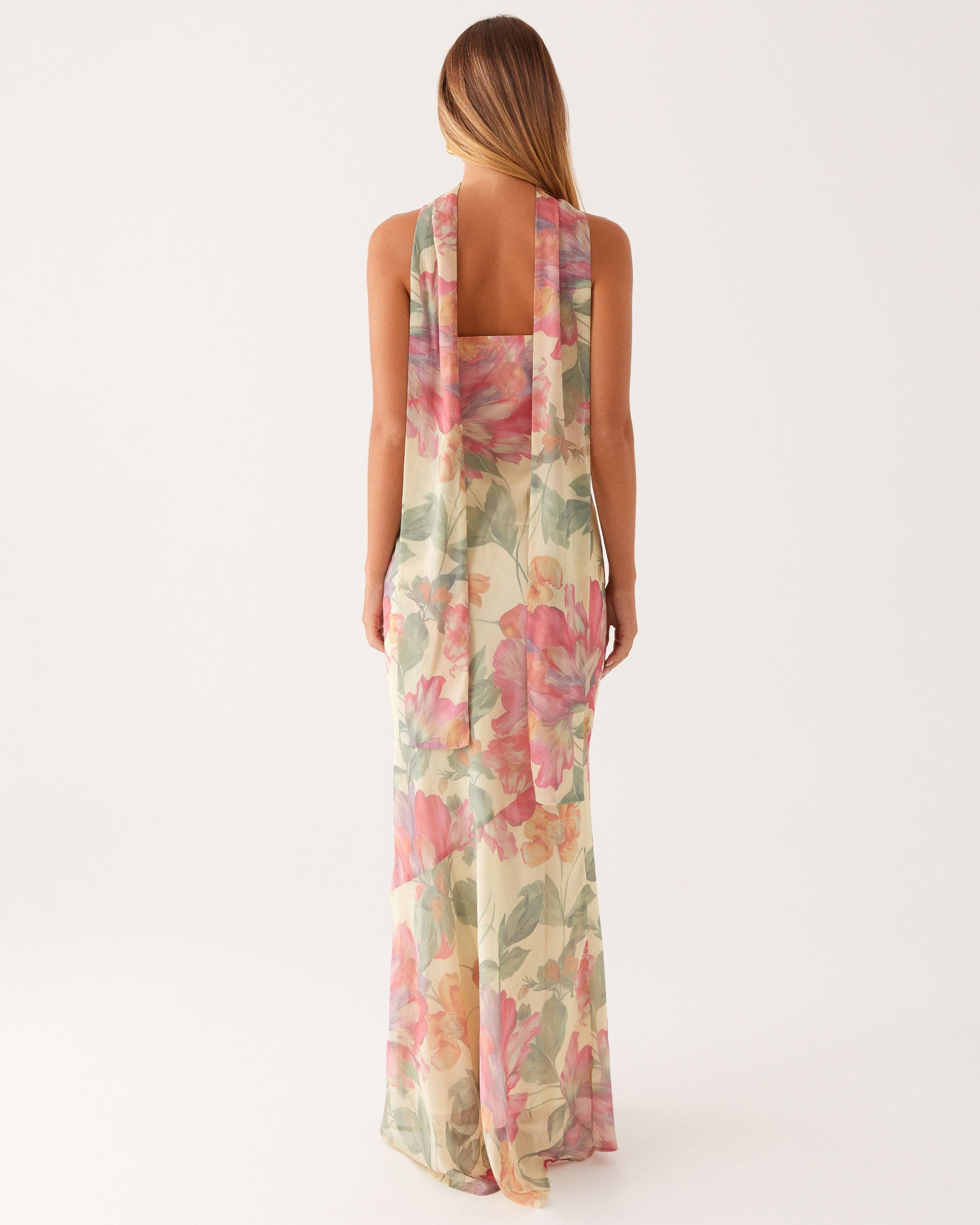 Romantic Peony Maxi Dress
