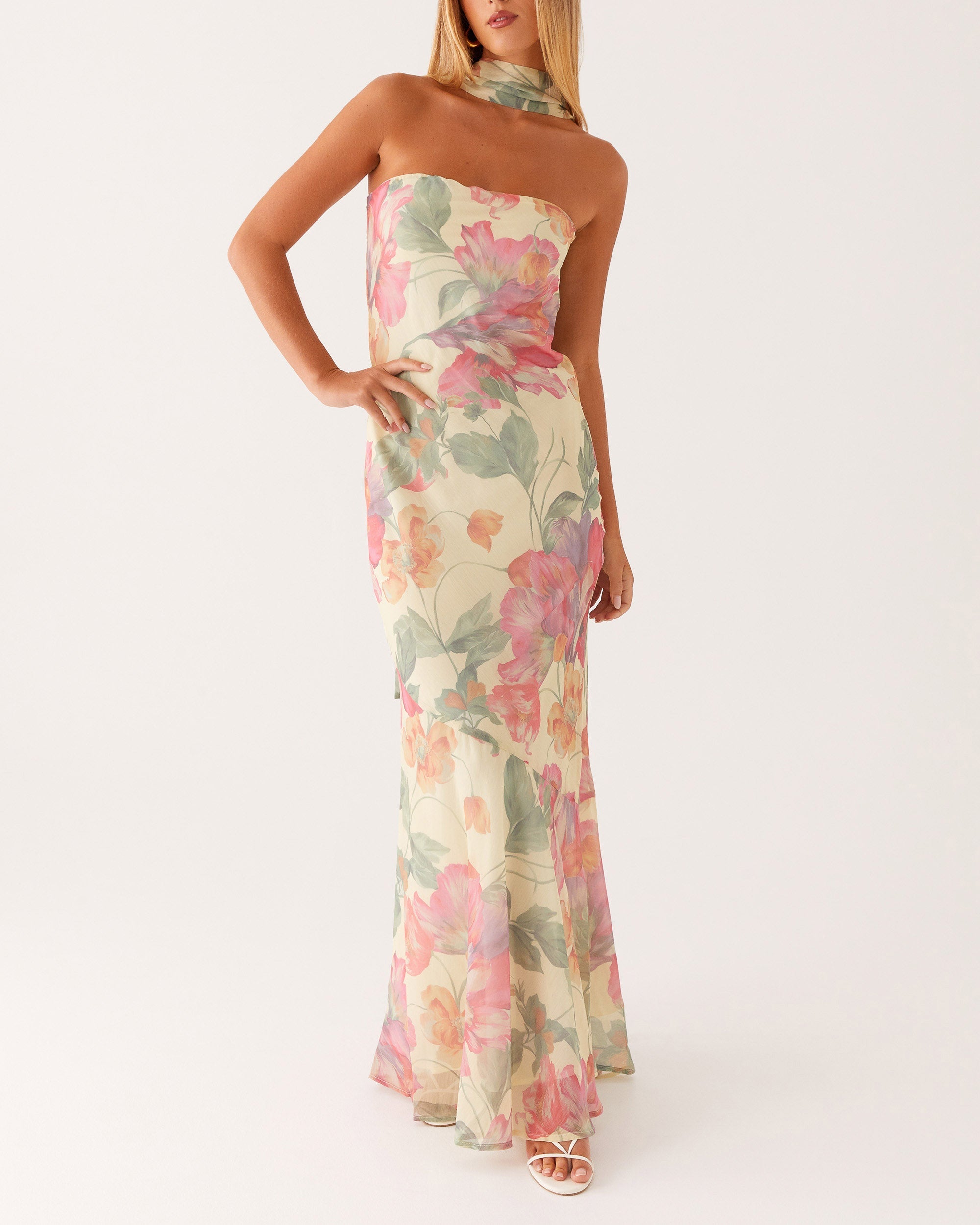 Romantic Peony Maxi Dress