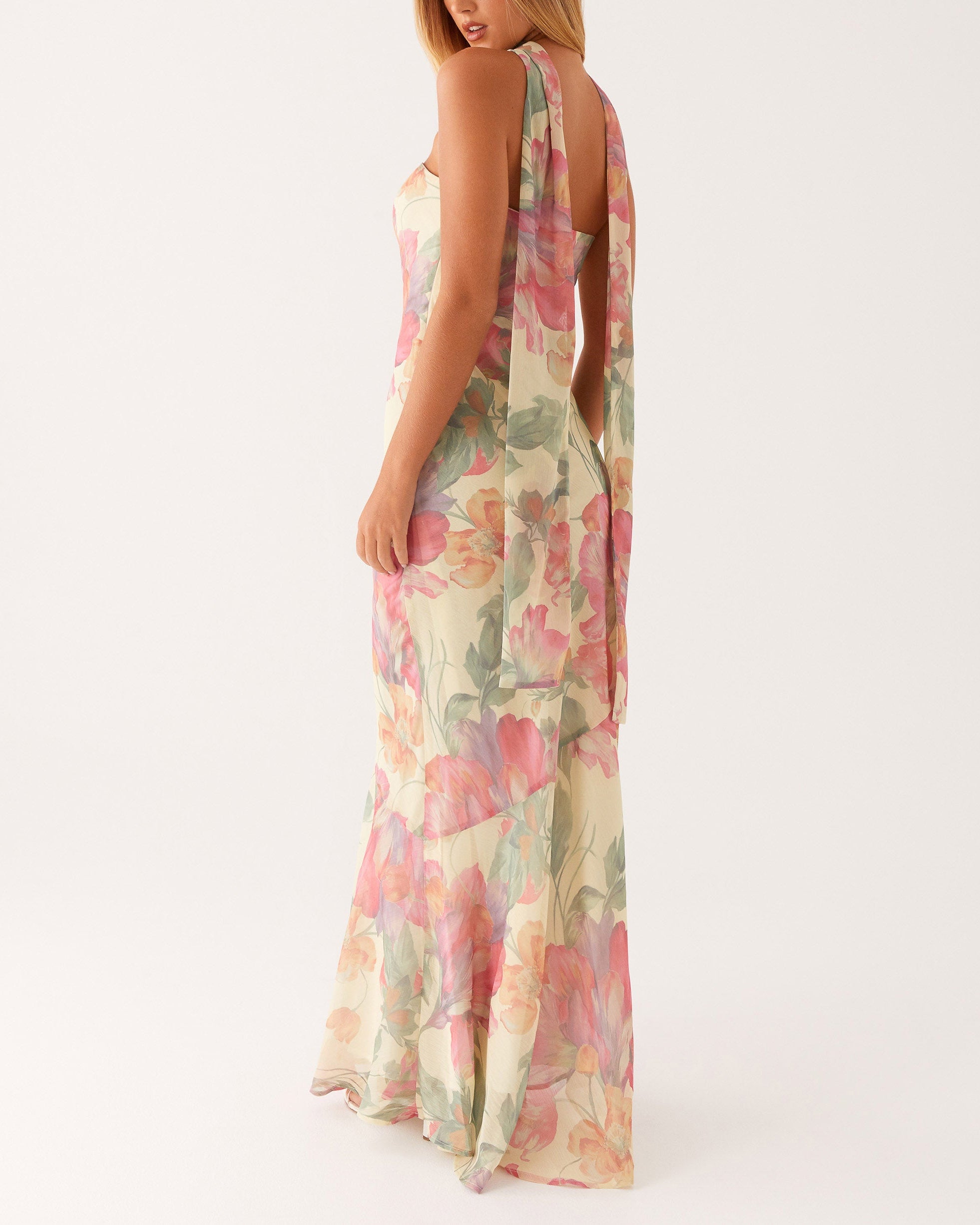 Romantic Peony Maxi Dress