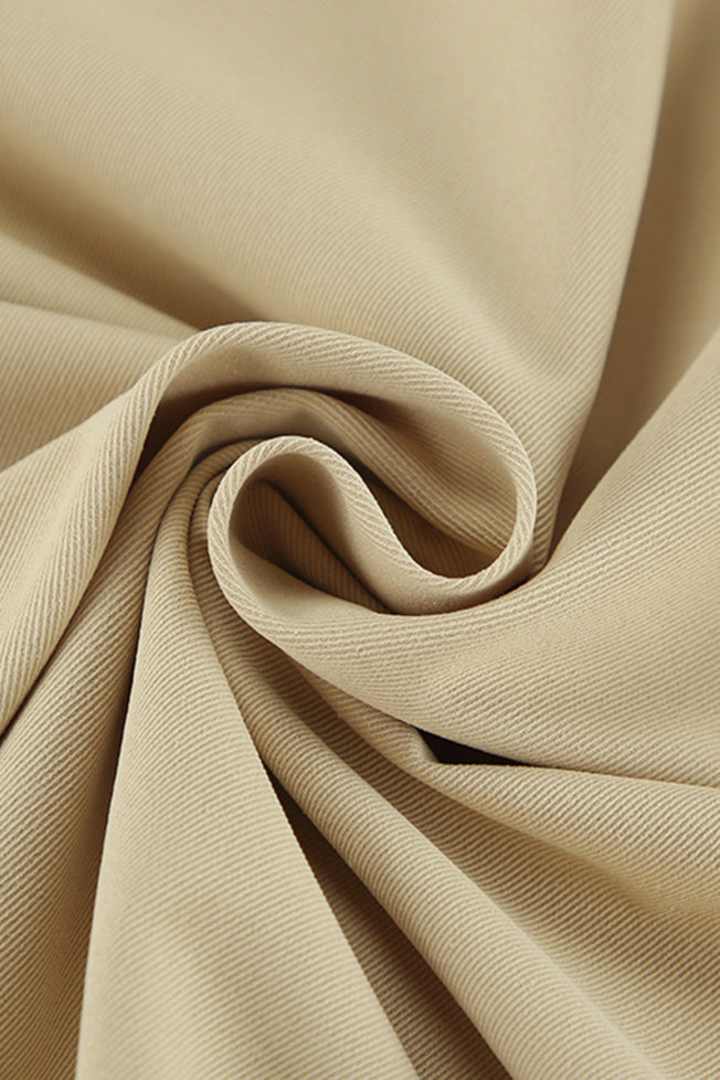 French Khaki Utility Trench Coat