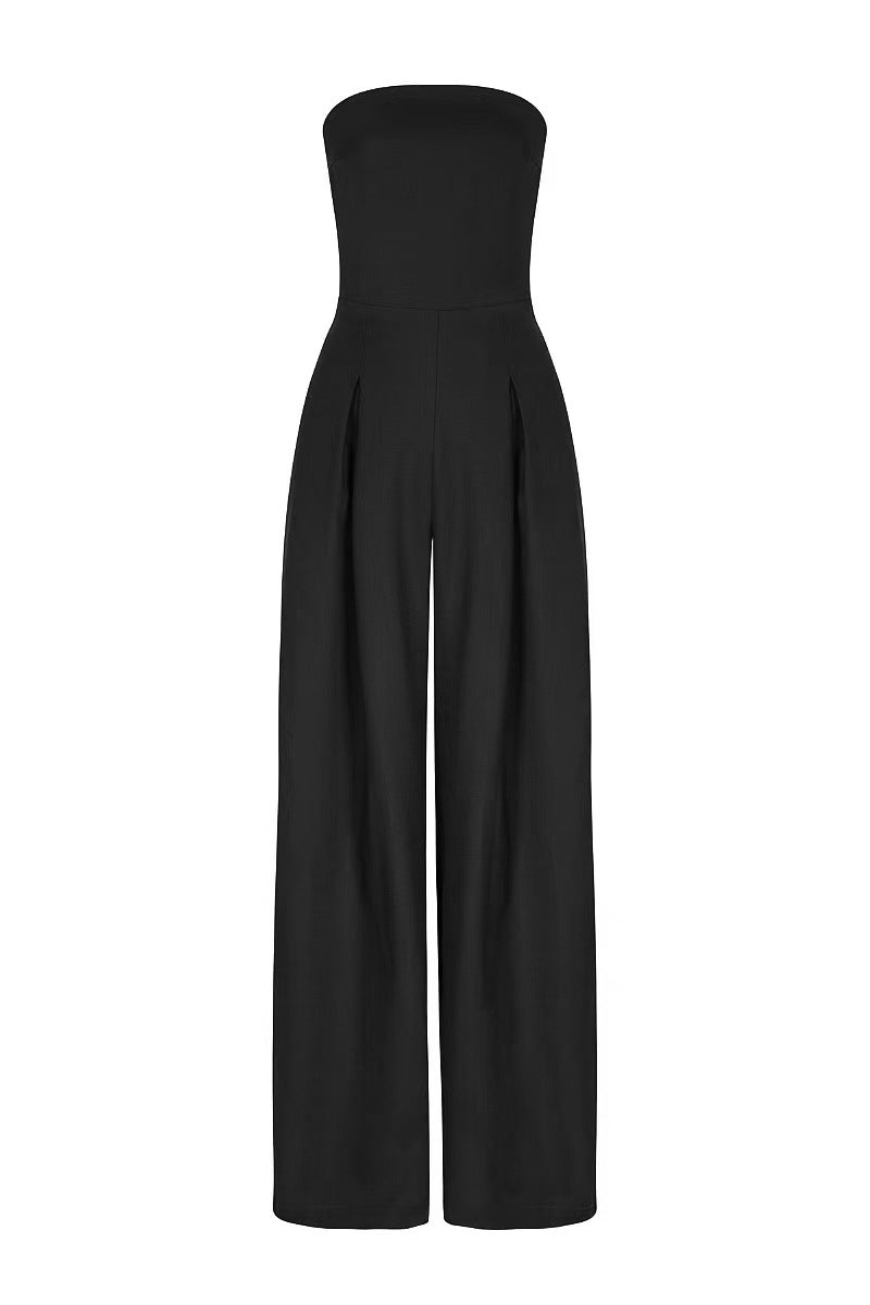 Starry Night-Strapless Backless Jumpsuit
