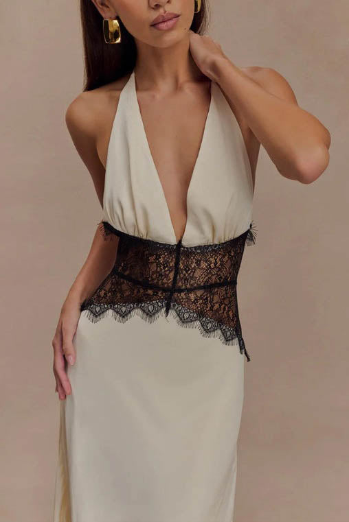 Élodie Satin Backless Gown