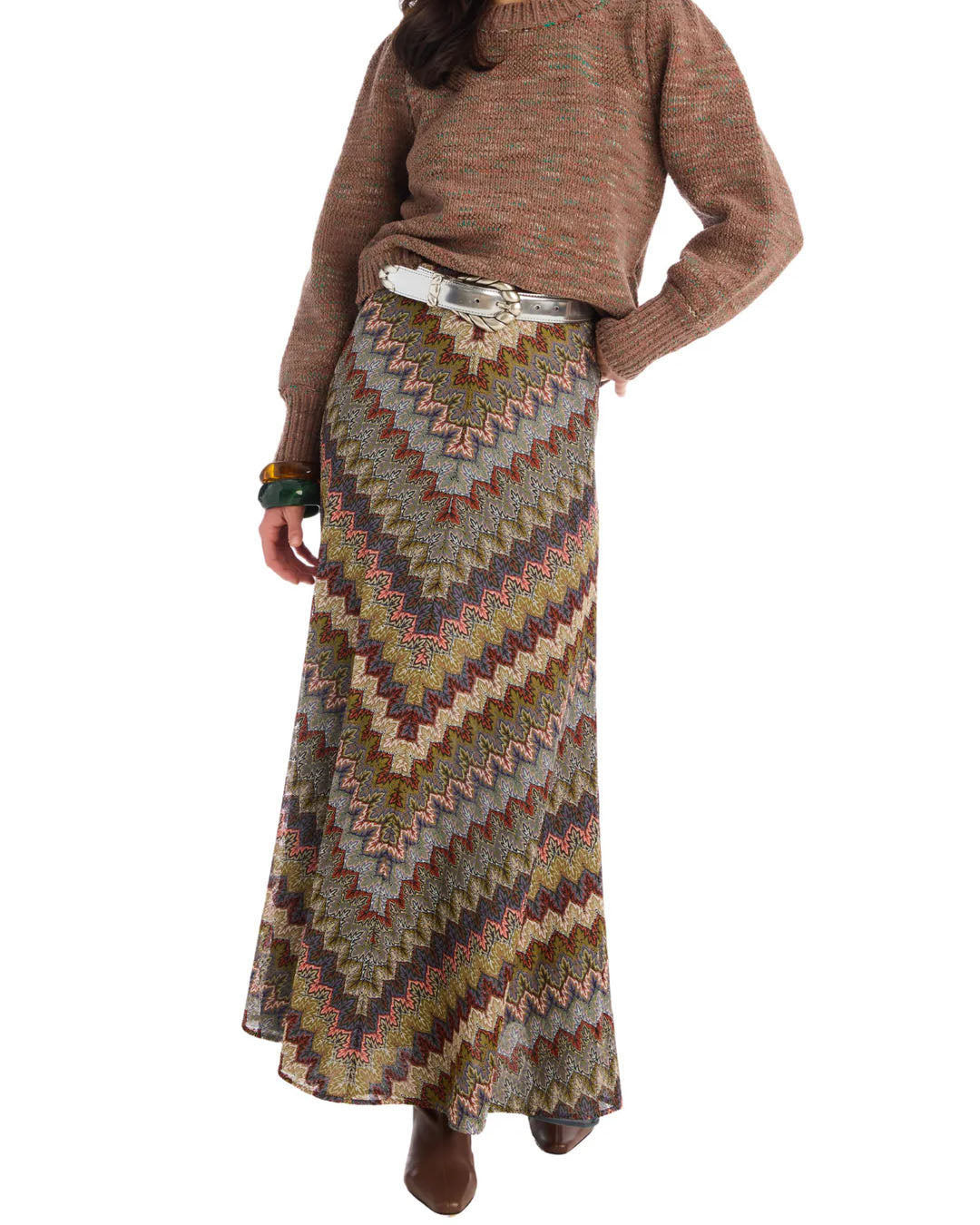 Chevron Knit Skirt Set