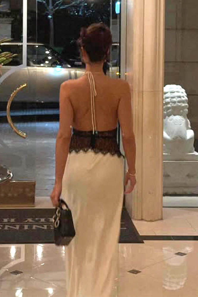 Élodie Satin Backless Gown