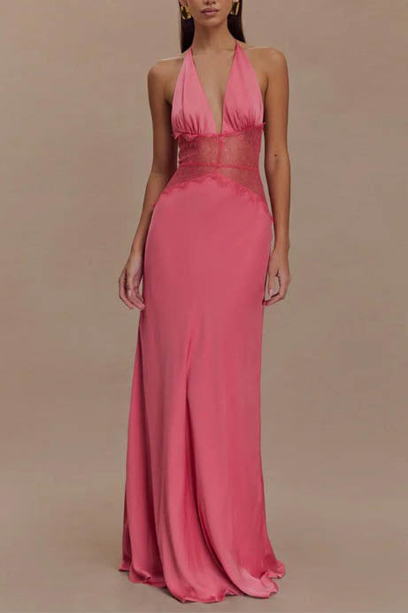 Élodie Satin Backless Gown