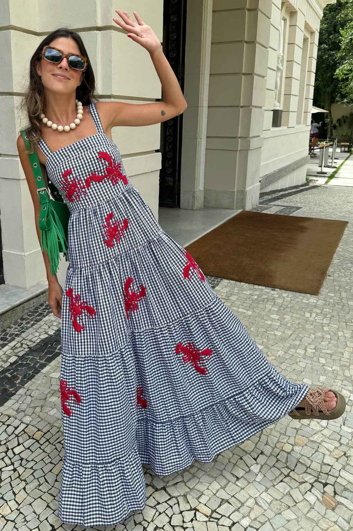 Marigold Embroidered Escape Midi Dress