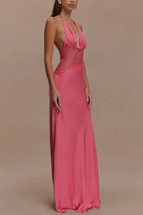 Élodie Satin Backless Gown