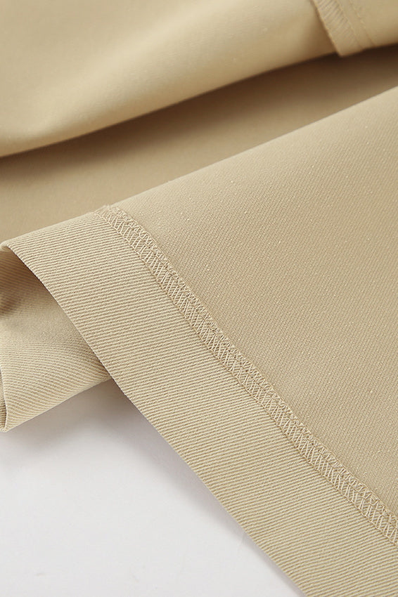 French Khaki Utility Trench Coat