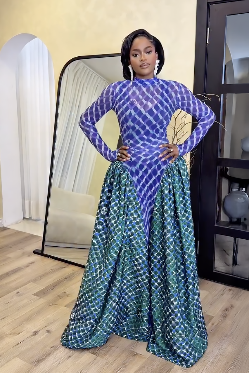 Nerina Prism Cascade Maxi Dress