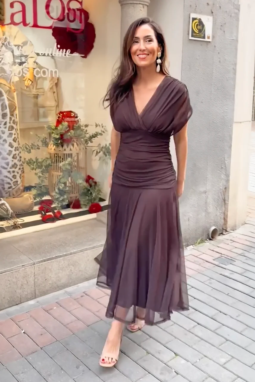 Sienna Grace Mesh Midi Dress