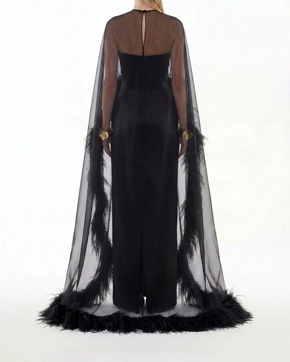 maxi dress straight cut Light yellow Abstract straight cut maxi dress with cut-outs
