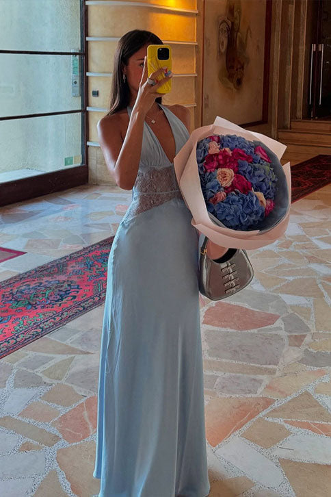 Élodie Satin Backless Gown