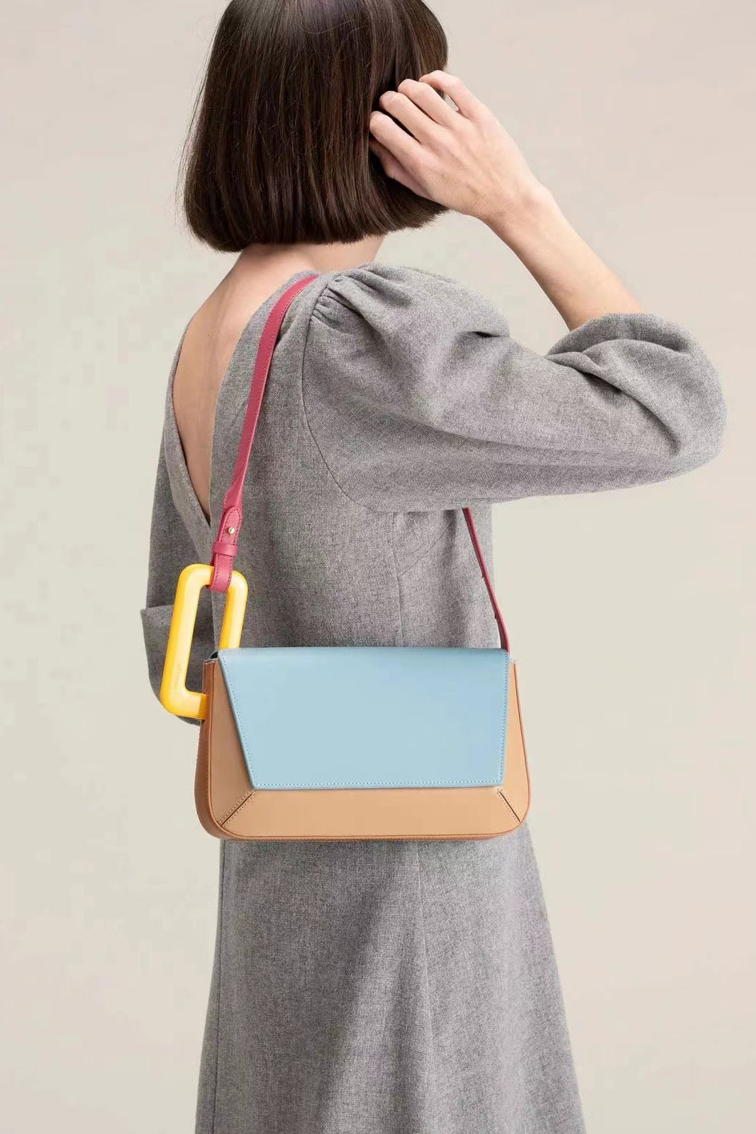 Luma Color-Block Patchwork Bag