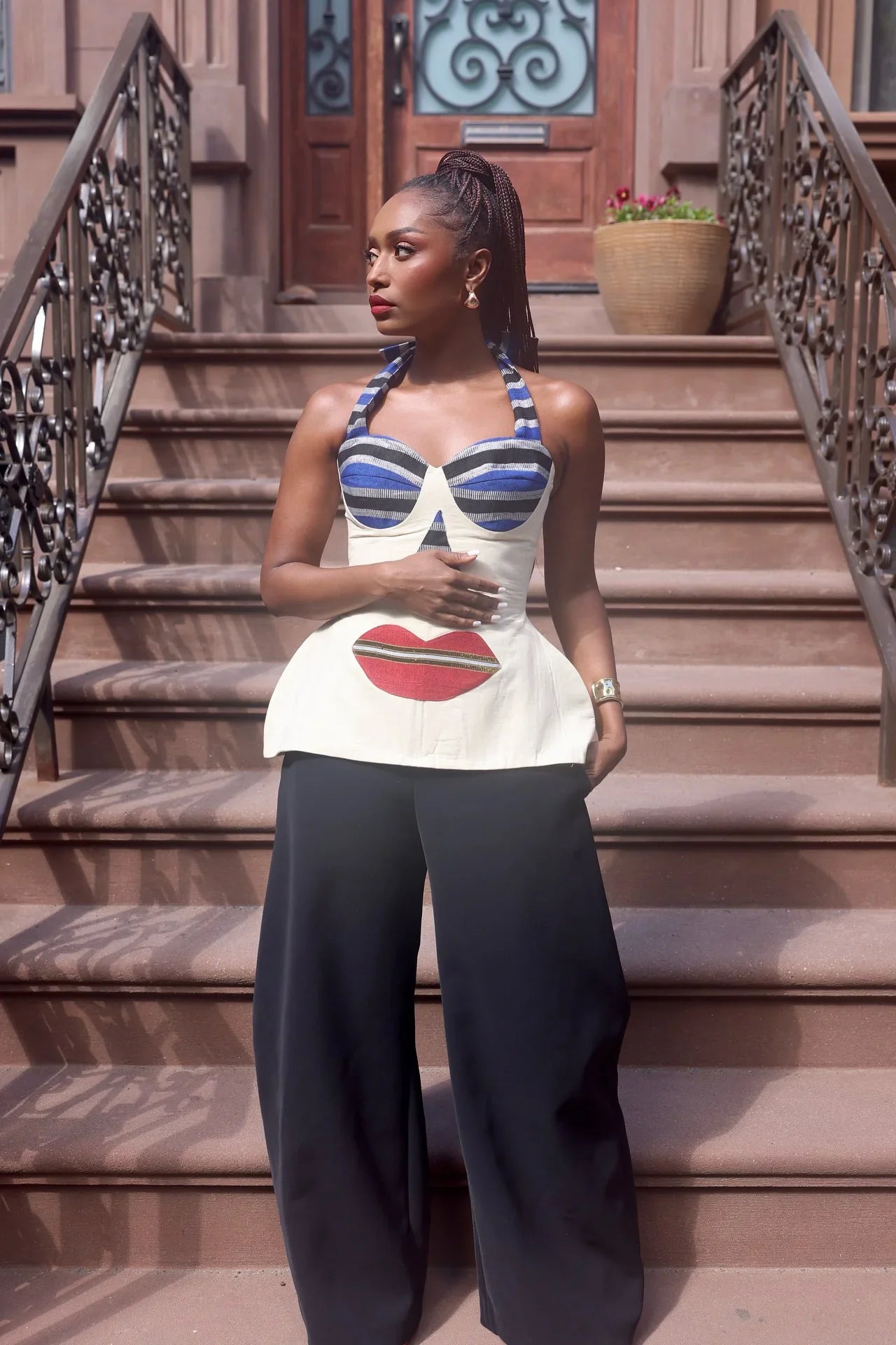 Aurelia Tribal Charm Halter Corset Top