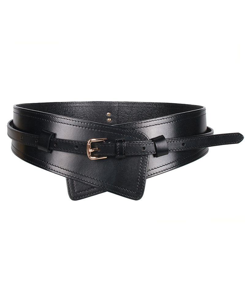 Top Grain Leather Harness Wide Belt