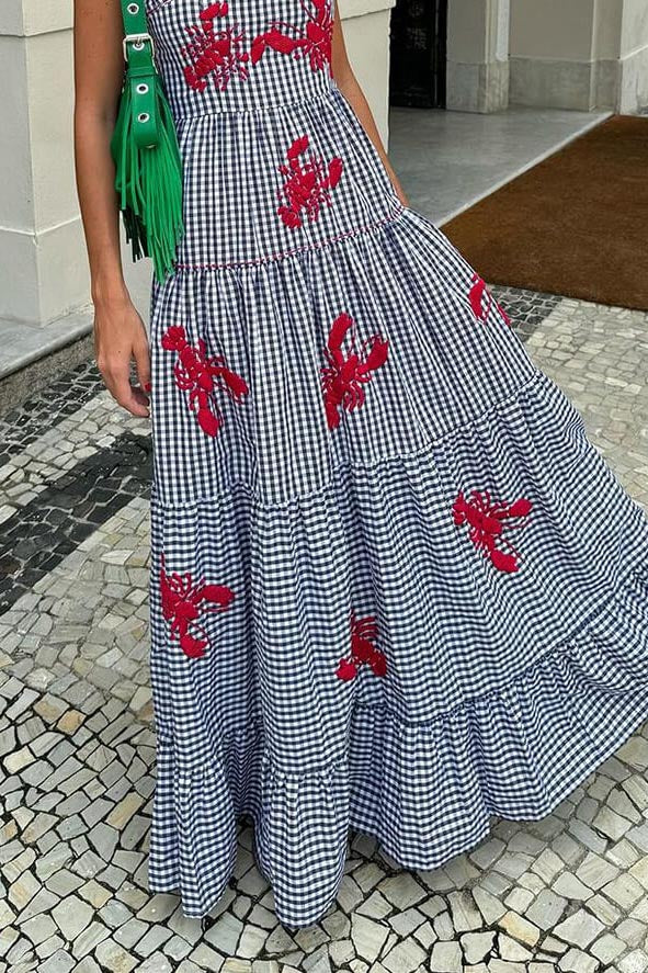 Marigold Embroidered Escape Midi Dress