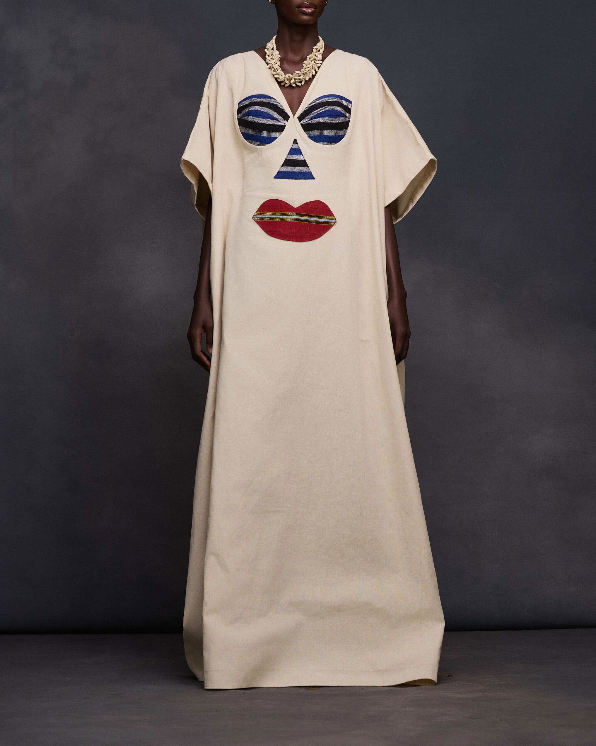 Abstract Face Pattern Kaftan