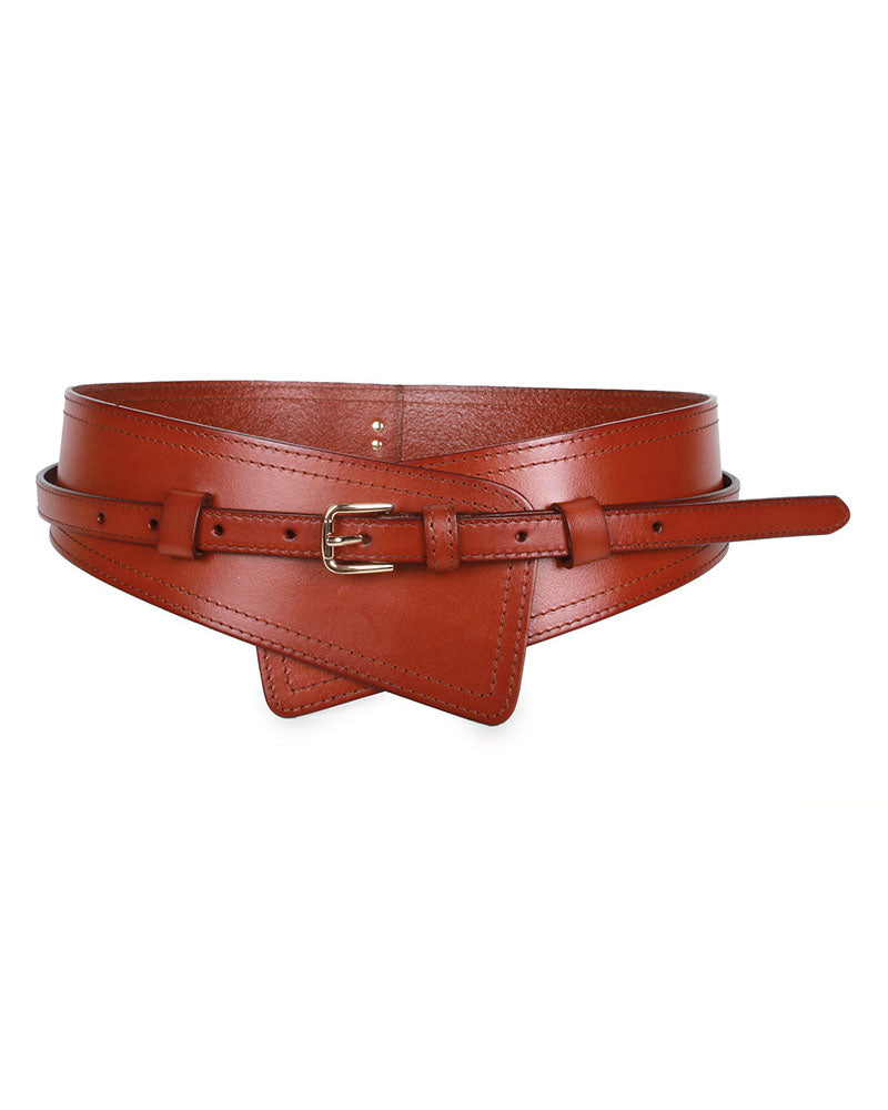 Top Grain Leather Harness Wide Belt