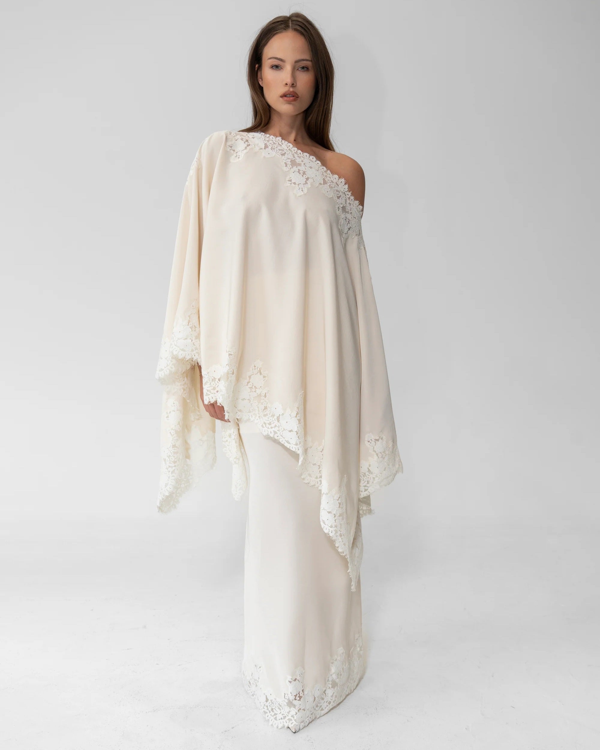 Lace Cape Top & Mermaid Skirt