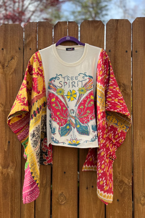 Butterfly FreeSpirit Graphic  Mix & Match Tee （No Patch）