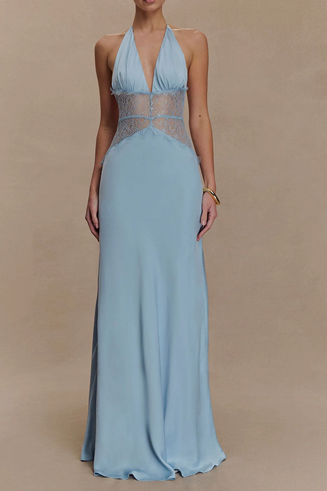 Élodie Satin Backless Gown