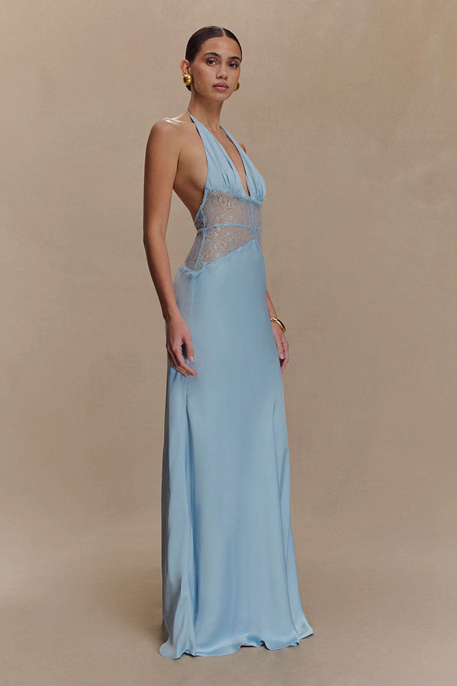 Élodie Satin Backless Gown