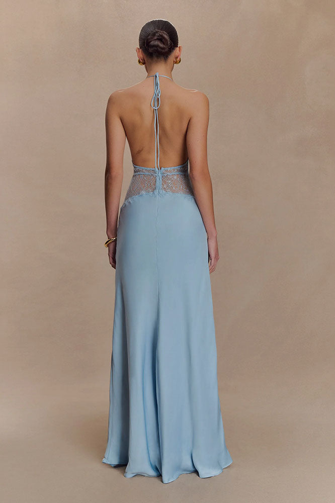 Élodie Satin Backless Gown