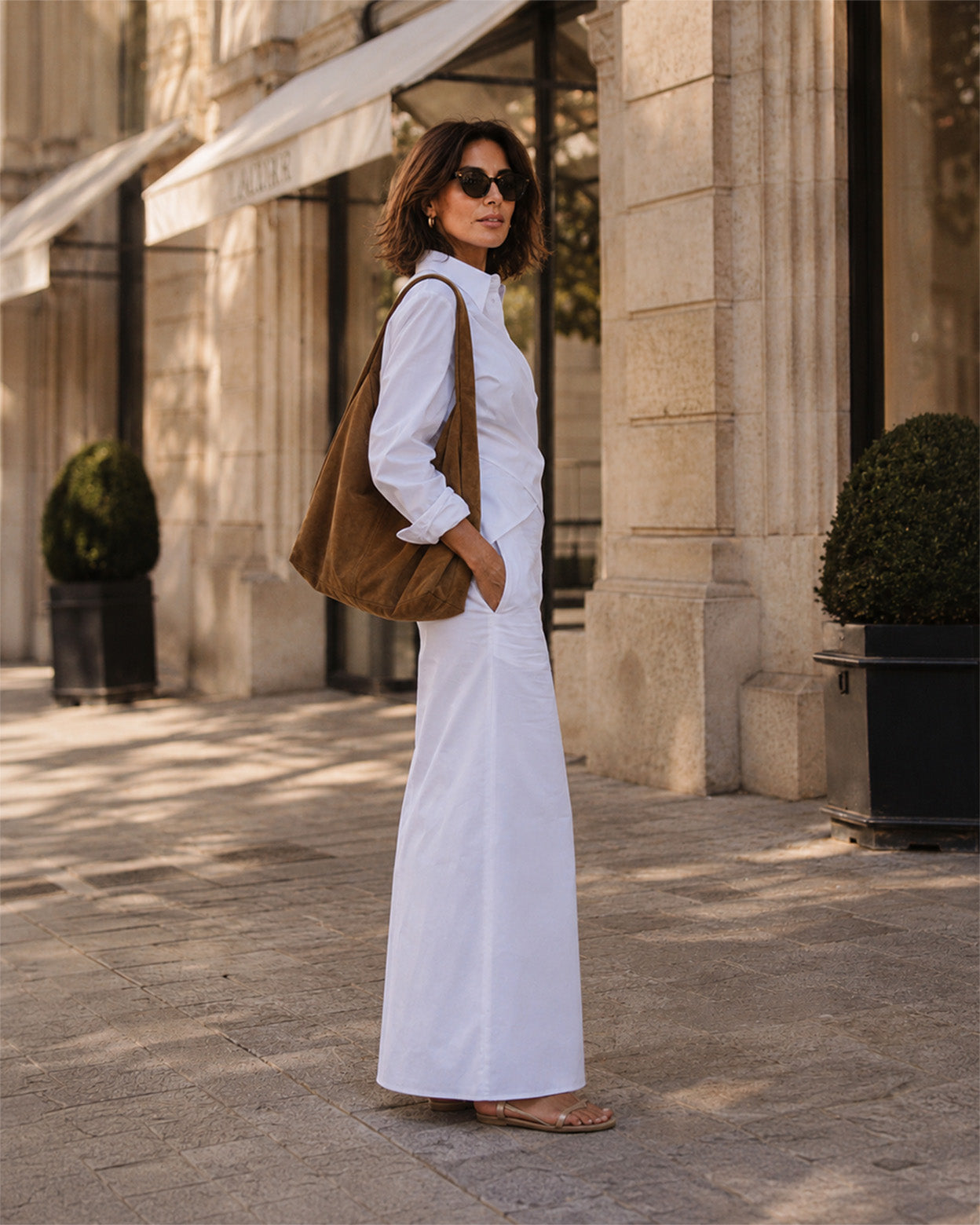 Aloura Wrap Shirt & Maxi Skirt Set