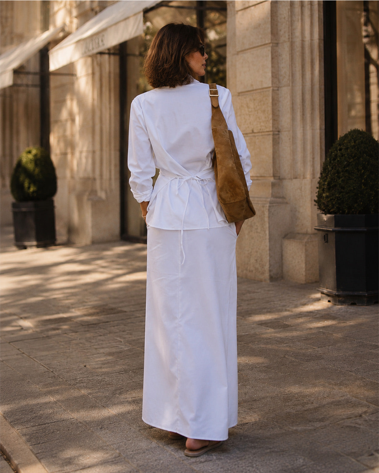 Aloura Wrap Shirt & Maxi Skirt Set