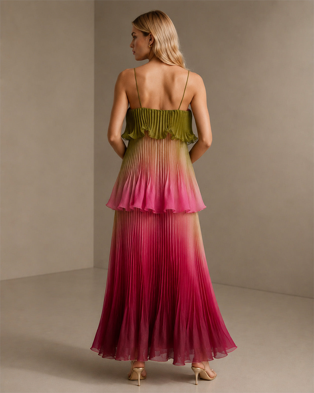 Aurelia Ombre Peplum Maxi Dress