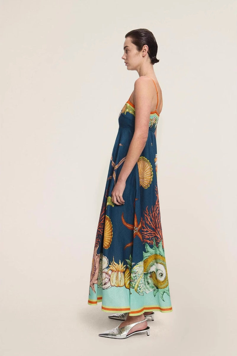 Sienna Artistry Linen Midi Dress