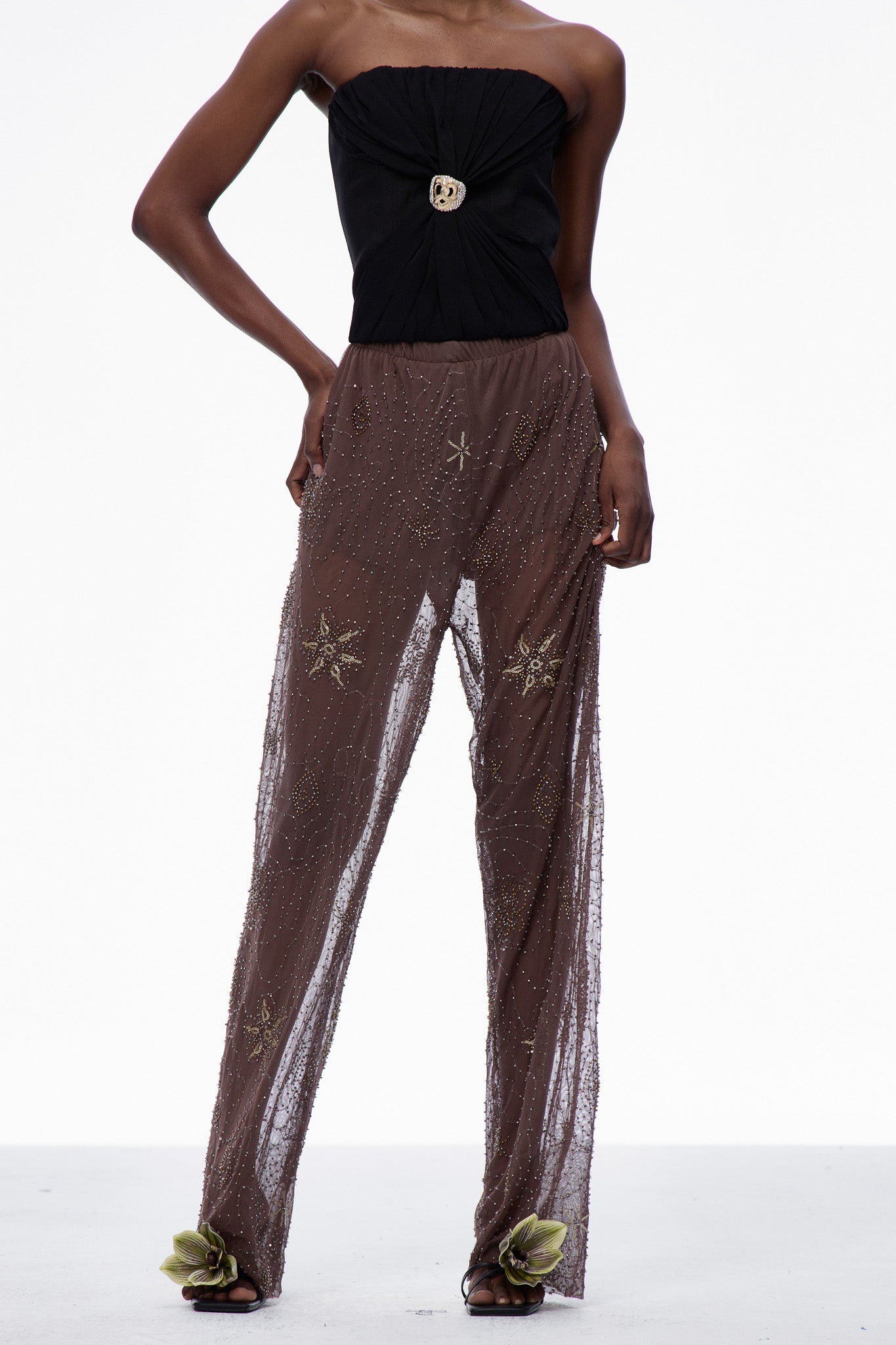 Carlinhos Sequin Embroidered Pants