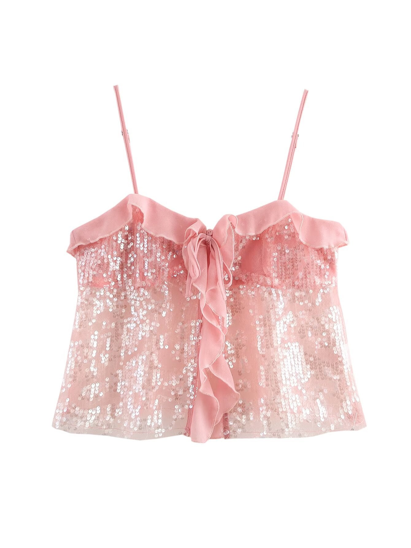 Clarissa Sequin Halter Top