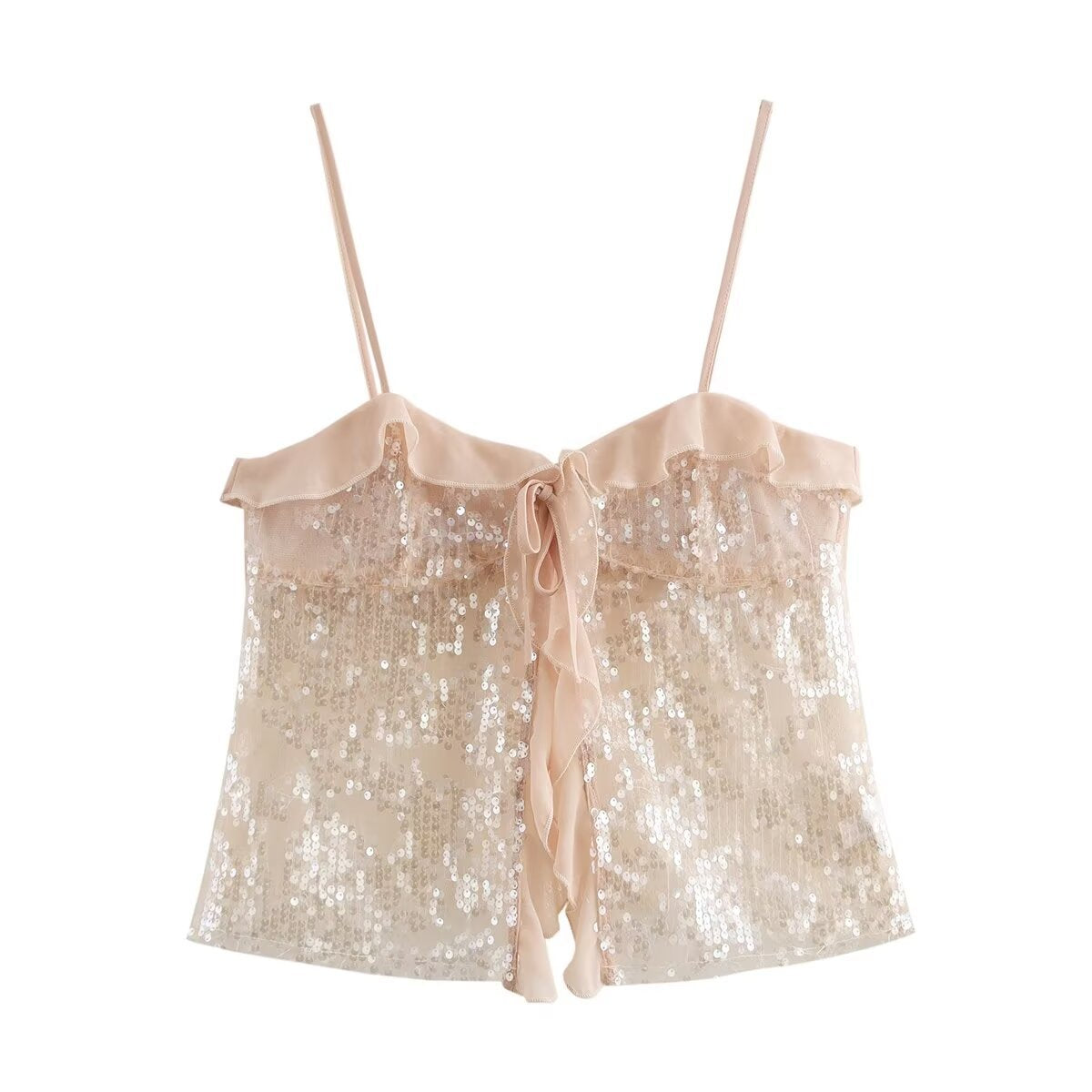 Clarissa Sequin Halter Top