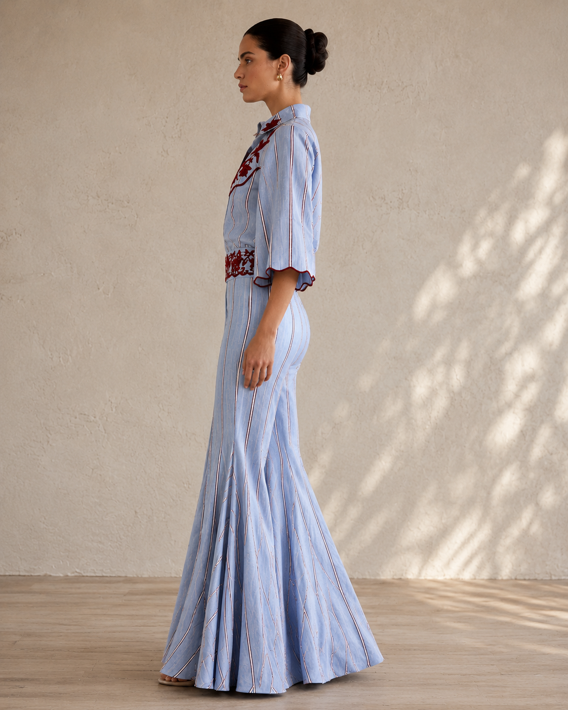 Cordelia Embroidered Stripe Set