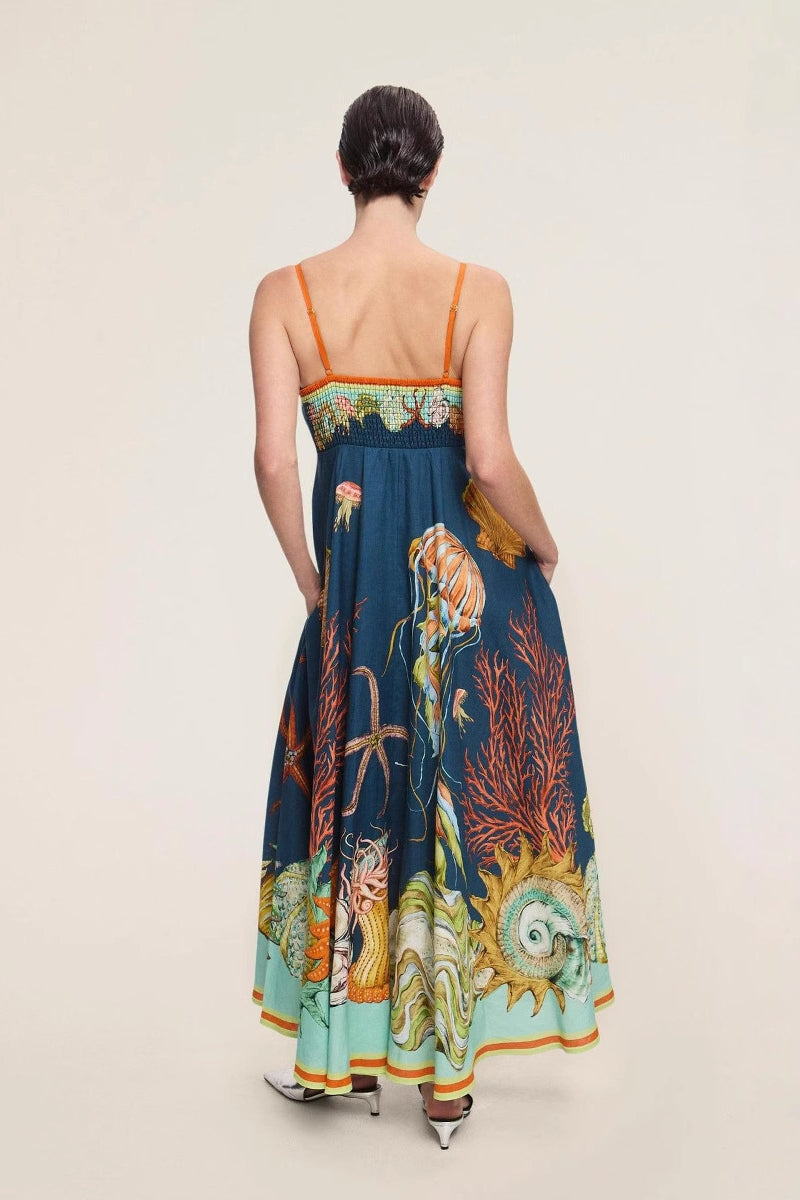 Sienna Artistry Linen Midi Dress