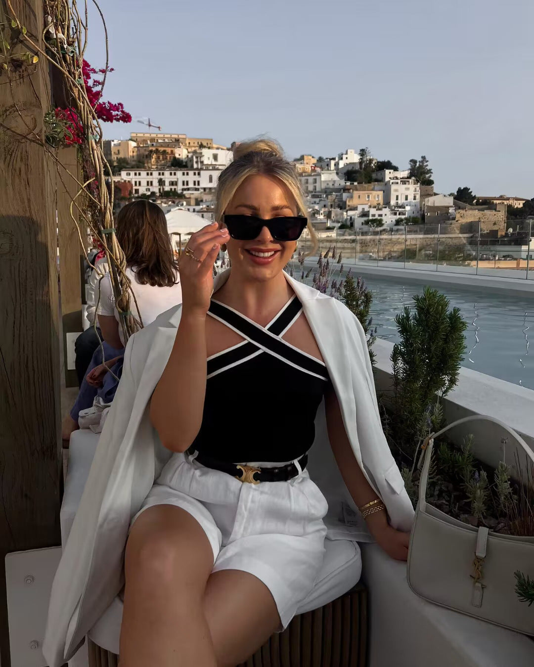 Hannah Crossed Design Tank Top