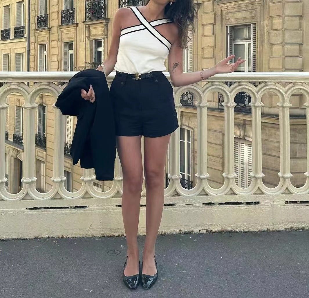 Hannah Crossed Design Tank Top