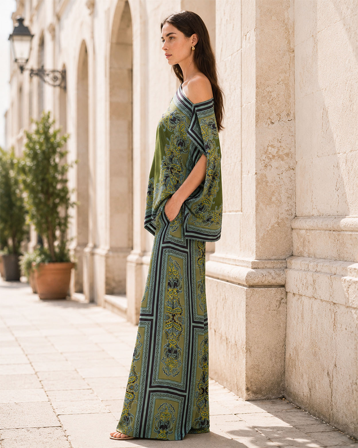 Marais Scarf Print Pants Set