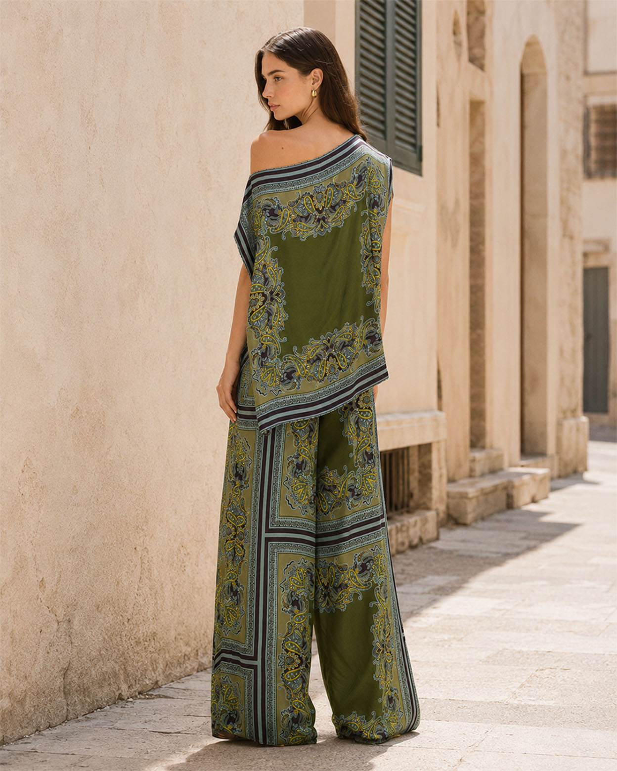 Marais Scarf Print Pants Set