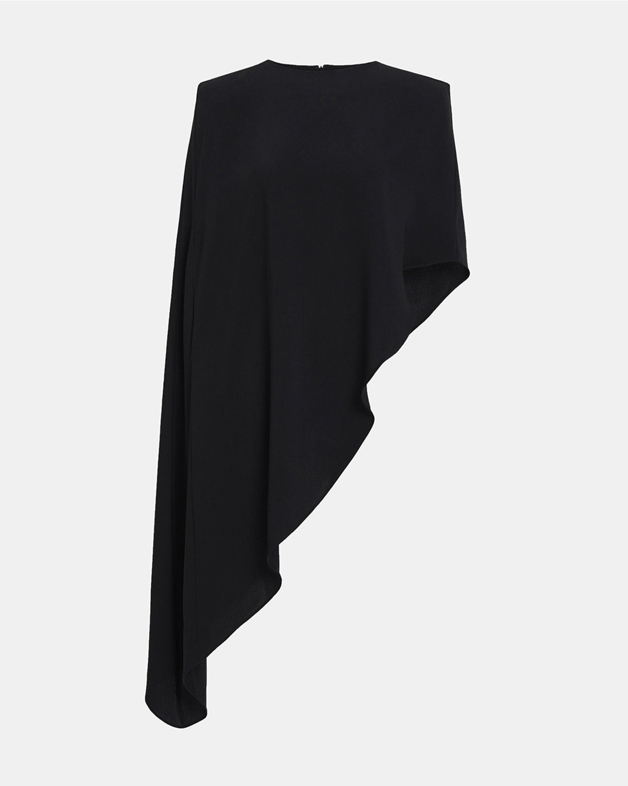 Noelle Asymmetric Draped Satin Top
