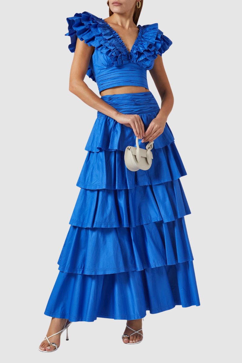Maribel Ruffle Cascade Two-Piece Set