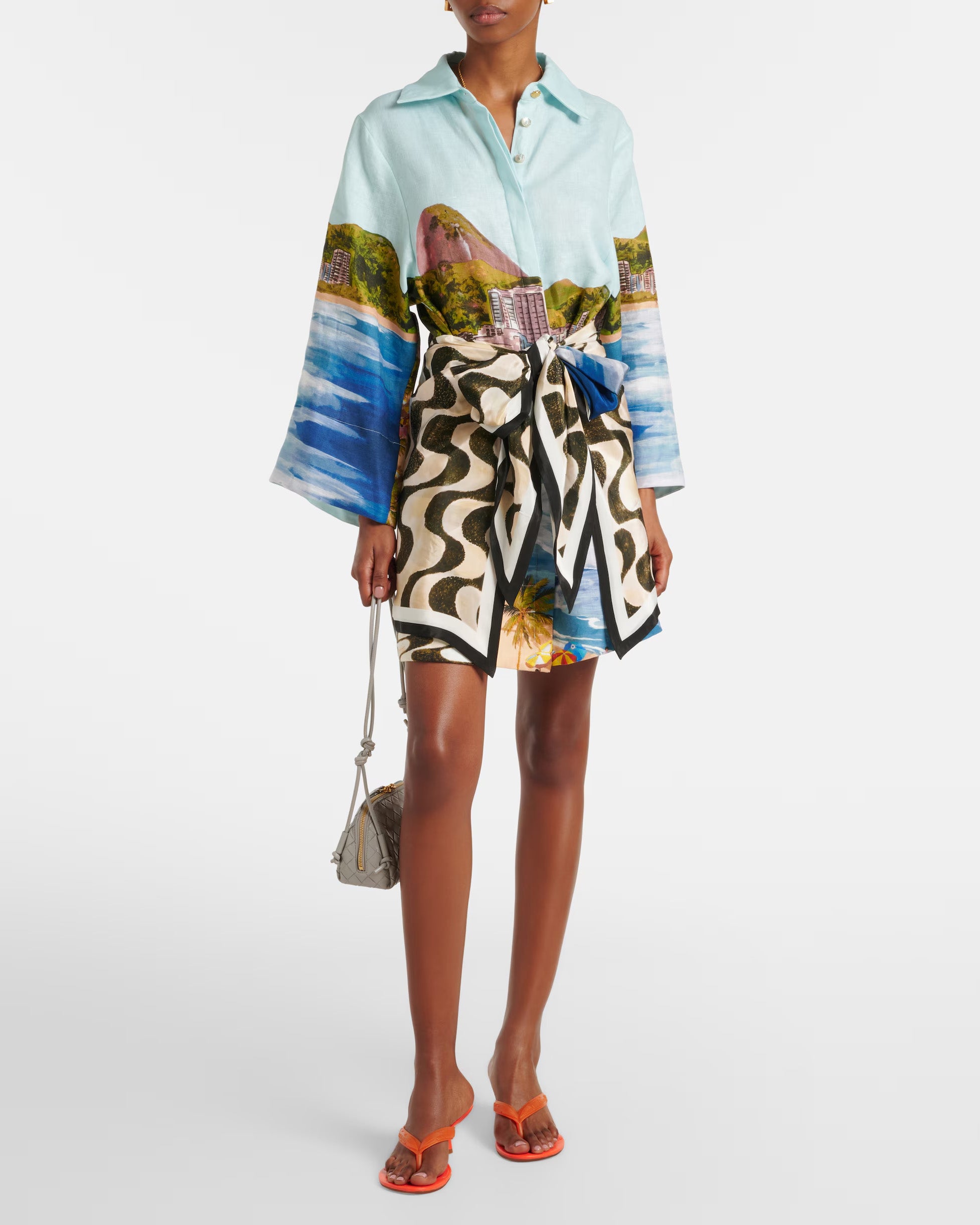 Rio Vista Linen Wrap Dress