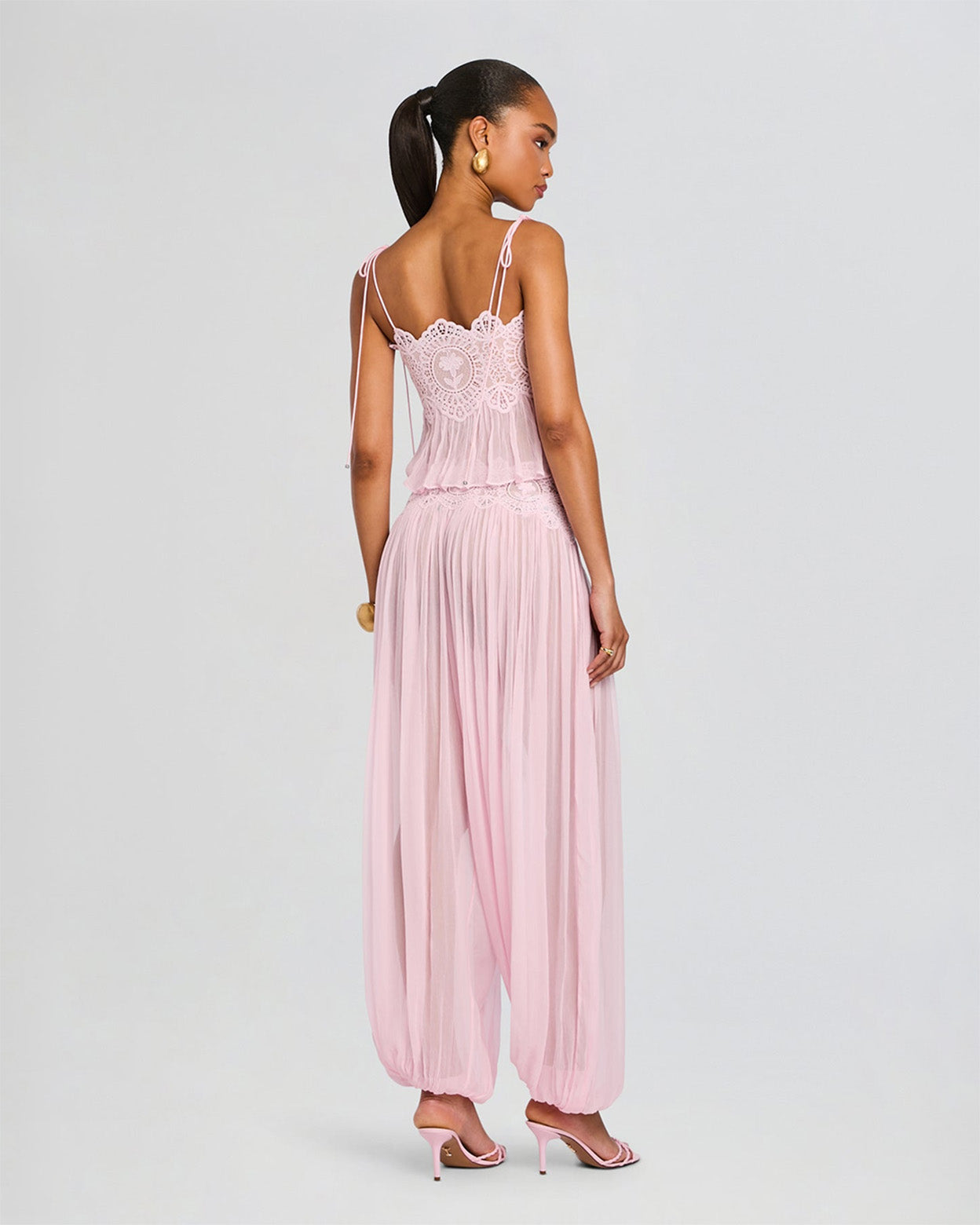 Roséa Chiffon Lace Two-Piece Set