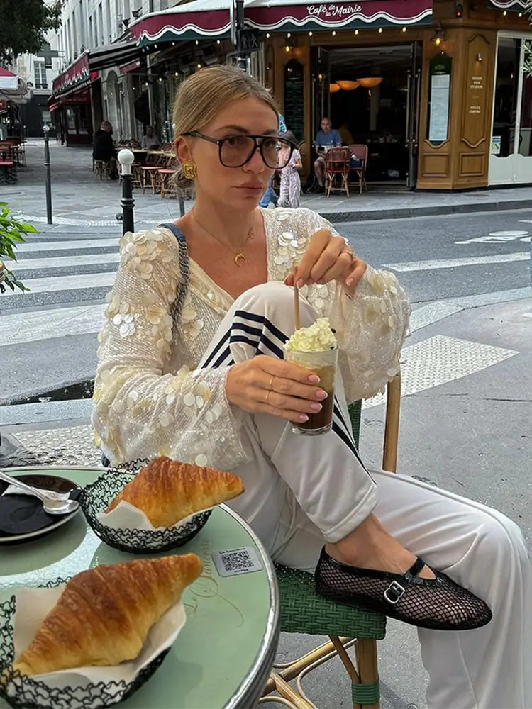 Rhea Glamorous Sparkling Blouse