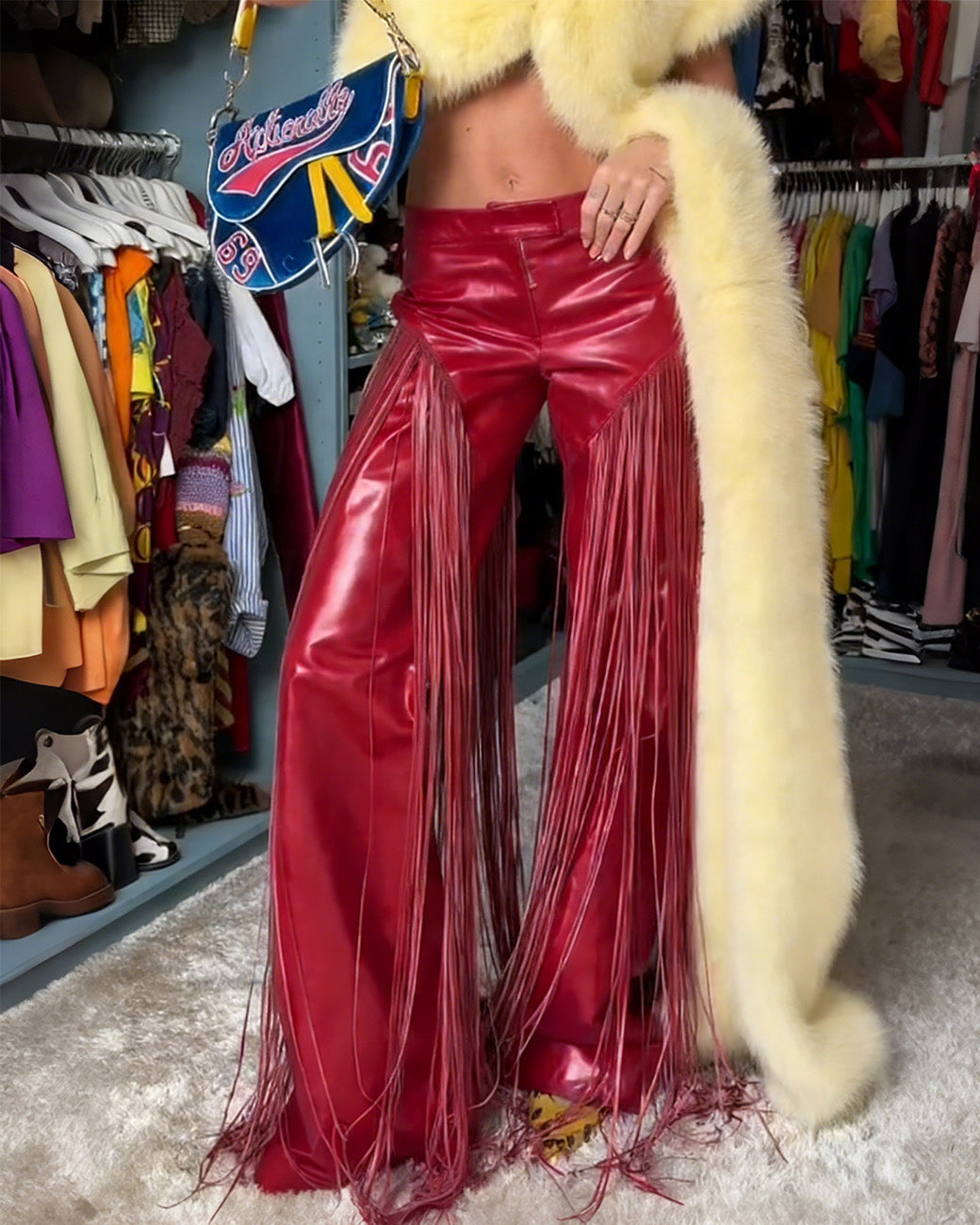 Scarlet Fringe Leather Pants【Shipping 26/2 to 1/3】