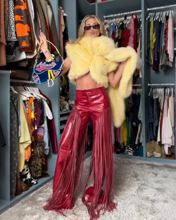 Scarlet Fringe Leather Pants【Shipping 26/2 to 1/3】