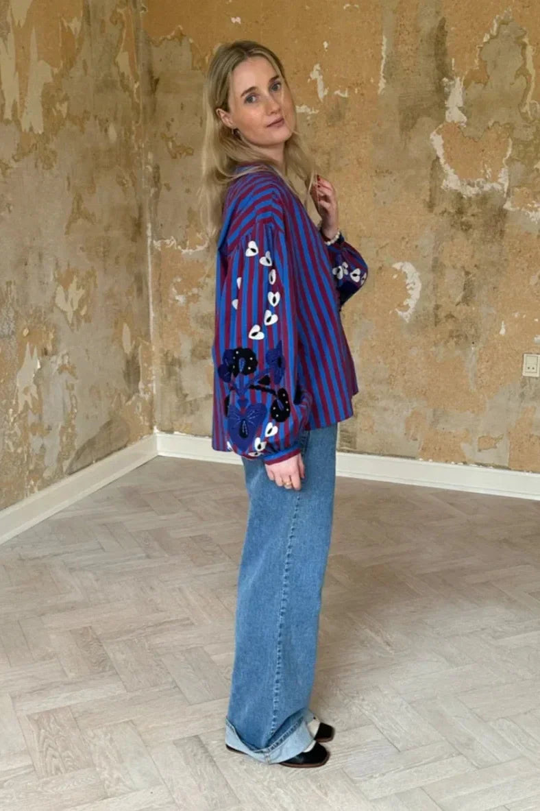 Marielle Stripe Relaxed Blouse